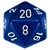 Dice and Gaming Accessories Polyhedral RPG Sets: d20Single34mmOP BUwh