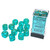 Dice and Gaming Accessories D6 Sets: Blue and Turquoise - Borealis: 16mm D6 Teal/Gold - Luminary (12)