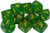 Dice and Gaming Accessories D10 Sets: Glitter - Menagerie: Borealis D10 Maple Green/Yellow (10)