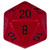 Dice and Gaming Accessories Polyhedral RPG Sets: d20Single34mmOP RDbk