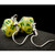 Marble Green Mini d20 Hook Earrings 