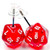 Translucent Red Mini d20 Stud Earrings