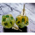 Marble Green Mini d20 Stud Earrings 