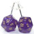 Borealis Royal Purple Mini d20 Stud Earrings 