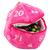Dice and Gaming Accessories Dice Bags: D20 Plush Dice Bag - Hot Pink