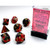 Dice and Gaming Accessories Polyhedral RPG Sets: Gemini: Mini-Polyhedral Black-Red/gold 7-Die Set