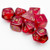 Dice and Gaming Accessories Polyhedral RPG Sets: Lab Dice 7: 7-set Translucent Crimson with gold