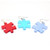 Hook Earrings Translucent Puzzle Piece Pair