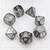 Dice and Gaming Accessories Polyhedral RPG Sets: Metal and Metallic - Metal Black/Silver Piercing Damage Dice Set (7)