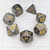 Dice and Gaming Accessories Polyhedral RPG Sets: Metal Black/Gold Piercing Damage Dice Set (7)