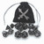 Dice and Gaming Accessories Polyhedral RPG Sets: Acrylic Silver Piercing Damage Dice Set (14)