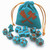 Dice and Gaming Accessories Polyhedral RPG Sets: Acrylic Teal/Copper Bludgeoning Damage Dice Set (14)