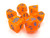 Dice and Gaming Accessories Polyhedral RPG Sets: Red and Orange - Galaxy - Orange Shimmer (7)