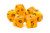Dice and Gaming Accessories Polyhedral RPG Sets: Red and Orange - Sparkle - Translucent Orange w/ Black (7)