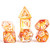 Dice and Gaming Accessories Polyhedral RPG Sets: Red and Orange - D&D Adventure Dice - Sorcerer -Orange