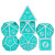 Dice and Gaming Accessories Polyhedral RPG Sets: Blue and Turquoise - Motif: Azure Dreams (7)