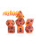 Dice and Gaming Accessories Polyhedral RPG Sets: Red and Orange - Sea Glass: Firebrand (7)