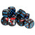 Dice and Gaming Accessories D6 Sets: Black and Grey - Brush: 16mm D6 Dark Side/Blue (12)