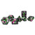 Dice and Gaming Accessories Polyhedral RPG Sets: Black and Grey - Brush: Paintball/Green (7)
