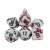 Dice and Gaming Accessories Polyhedral RPG Sets: White and Clear - Rouge Splatter Dice (7)