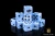 Dice and Gaming Accessories D6 Sets: Blue and Turquoise - Frost Wolf Dice (25) Square Corner