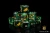 Dice and Gaming Accessories D6 Sets: Yellow and Green - Drake Dice - Green & Gold (25) Square Corner
