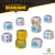 Dice and Gaming Accessories D6 Sets: White and Clear - Warmachine: Cygnar Storm Forge Official Dice Set (10)