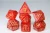 Dice and Gaming Accessories Polyhedral RPG Sets: Red and Orange - Queen's Armory (7) - Infernal 25mm