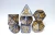 Dice and Gaming Accessories Polyhedral RPG Sets: Black and Grey - Queen's Armory (7) - Cursed 25mm