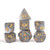 Dice and Gaming Accessories Polyhedral RPG Sets: White and Clear - D&D Adventure Dice - Paladin - White/Grey