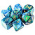 Dice and Gaming Accessories Polyhedral RPG Sets: Yellow and Green - Gemini: Green-Teal/Gold with bonus Die (8)