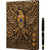 Planners/Journals: Gold Phoenix - 3D Faux-Leather Notebook