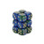 Dice and Gaming Accessories D6 Sets: Swirled - Gemini: 16mm D6 Blue Green/Gold (12)