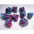 Dice and Gaming Accessories D10 Sets: Swirled - Gemini: D10 Purple Teal/Gold (10)