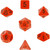 Dice and Gaming Accessories Polyhedral RPG Sets: Opaque: Orange/Black (7)