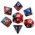Dice and Gaming Accessories Polyhedral RPG Sets: 7-Set Mini: 10mm: RDbu w/WH Numbers