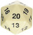 Dice and Gaming Accessories Other Gaming Accessories: Opaque: 55mm D20 Spindown Ivory/black
