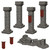 RPG Miniatures: Environment and Scenery - WizKids Deep Cuts Unpainted Minis: Pillars & Banners
