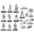 RPG Miniatures: Townsfolk and Animals - WizKids Unpainted Minis: Castle Set 1 - Royal Court