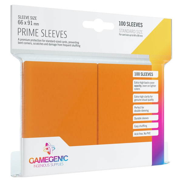 Card Sleeves: Solid Color Sleeves - Orange Prime Sleeves (100)