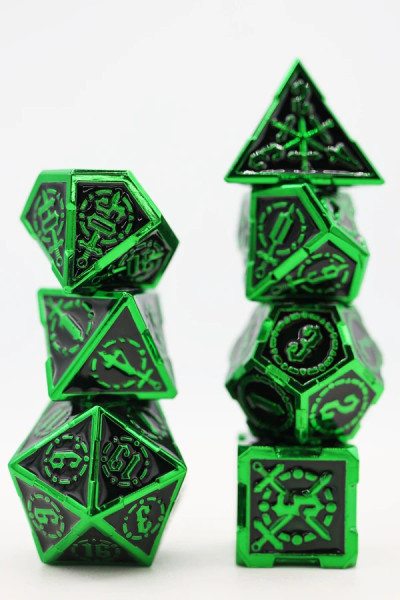Dice and Gaming Accessories Polyhedral RPG Sets: Metal and Metallic - Crossed Swords: Sword of Darkness - Metal (7)