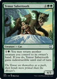 Temur Sabertooth - Commander: Streets of New Capenna