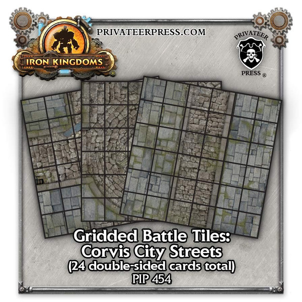Privateer Press: Iron Kingdoms - IK RPG 5E: Gridded Battle Tiles: Corvis City Streets