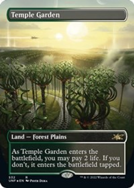 Temple Garden (Borderless) (Galaxy Foil) [Foil] - Unfinity