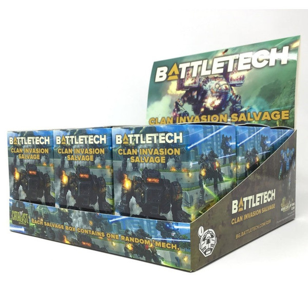 Battletech: Minis - BattleTech: Salvage Box - Clan Invasion Blind Box Display (9)