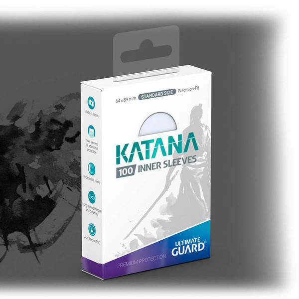 Card Sleeves: Solid Color Sleeves - Katana Sleeves Standard Size - Transparent Inner (100ct)