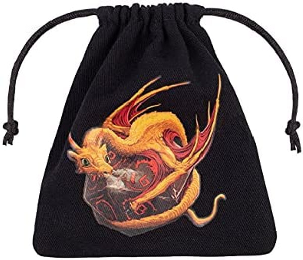 Dice and Gaming Accessories Dice Bags: Dice Bag: Adorable Dragon w/ d20  Dice and Gaming Accessories Dice Bags: Dice Bag: Adorable Dragon w/ d20