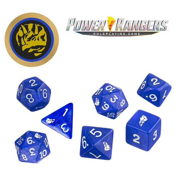 Dice and Gaming Accessories Game-Specific Dice Sets: Power Rangers RPG: Blue Dice Set