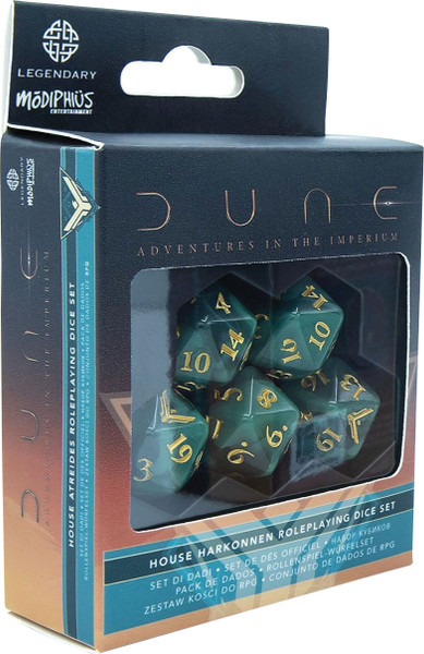 Dice and Gaming Accessories Game-Specific Dice Sets: Dune RPG: Atreides Dice Set