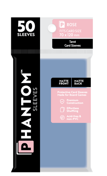 Card Sleeves: Phantom Sleeves: "Rose Size" (70mm x 120mm) - Matte/Matte (50)